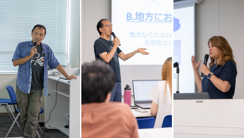 総合クリエイティブ人材育成講座第5回から7回の講師の写真