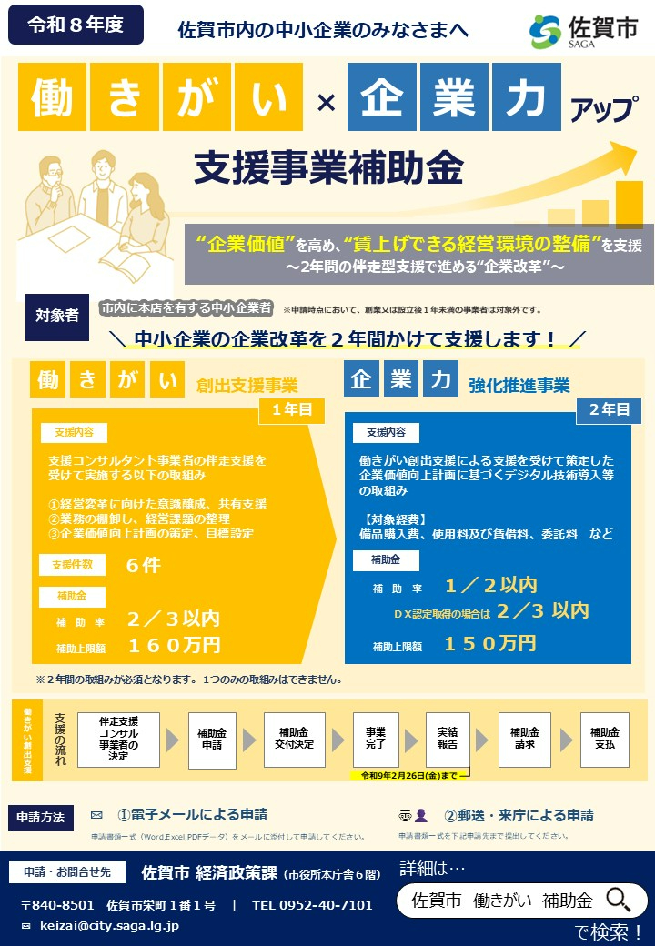 チラシ(R8働きがい×企業力アップ支援事業補助金)