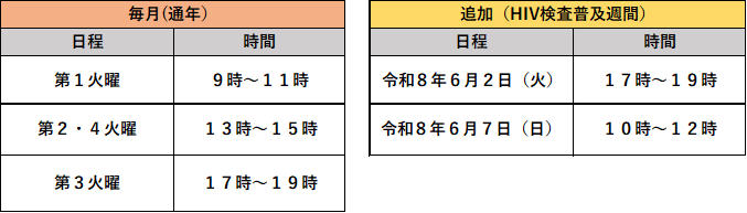 令和8年度エイズ普及週間(日程)
