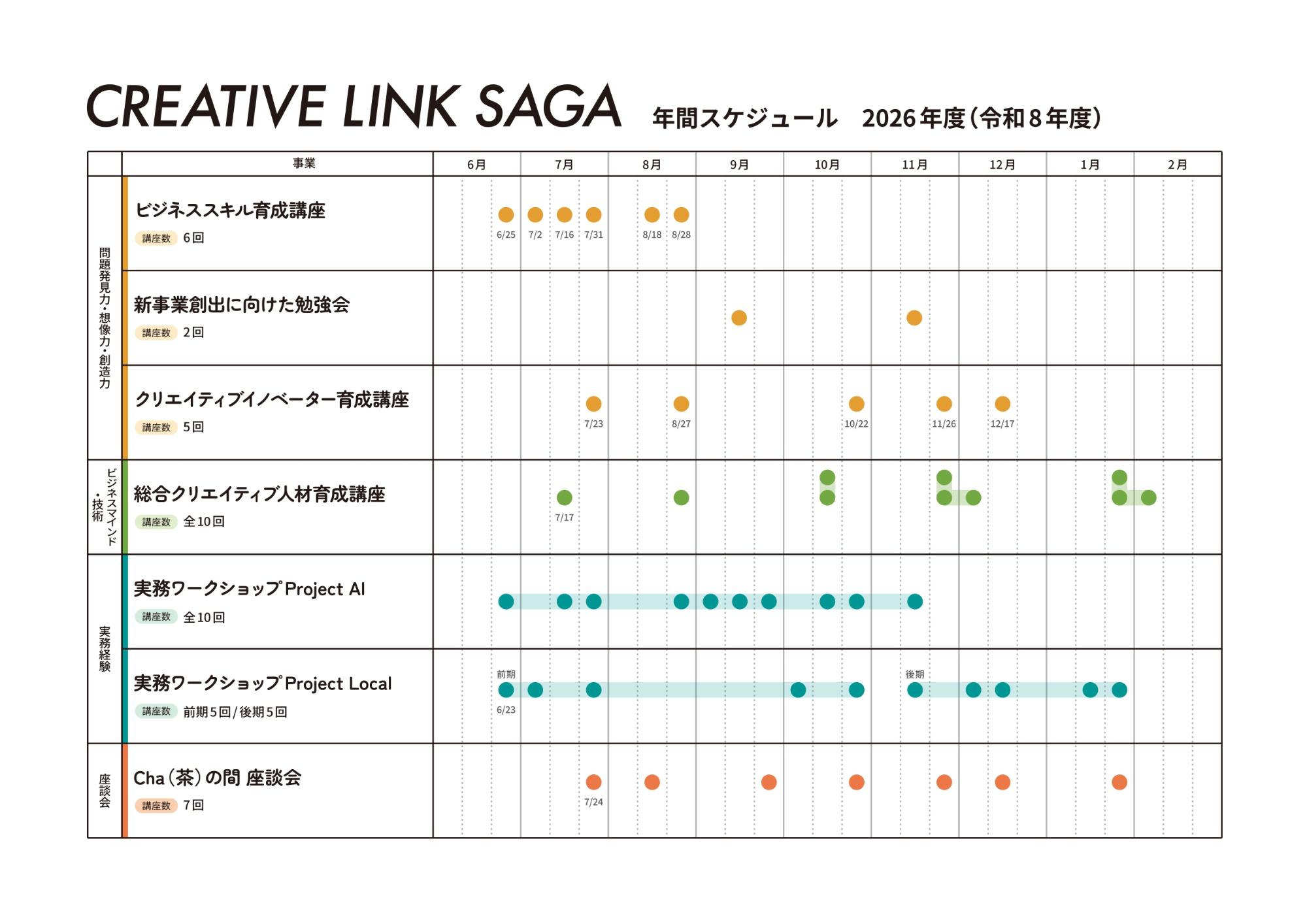 CREATIVE LINK SAGA2026年間スケジュール_1