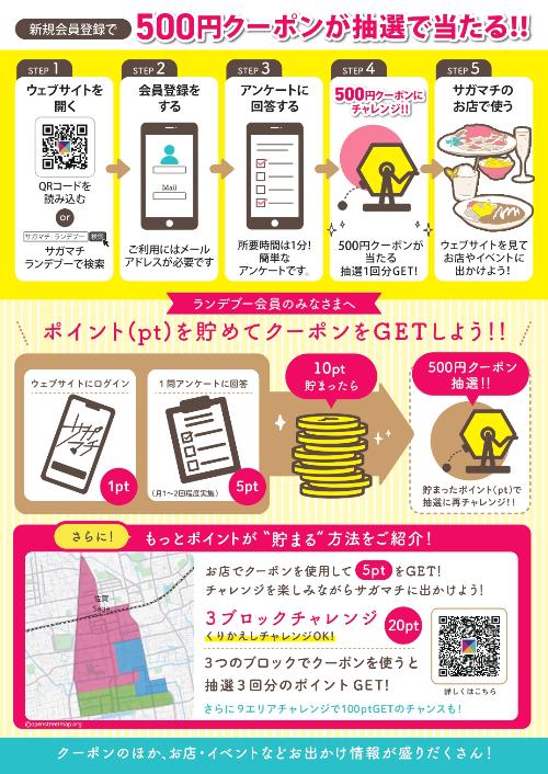 「サガマチ・ランデブー」会員向けのチラシ