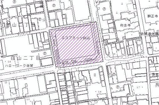 高度利用地区位置図を示した地図