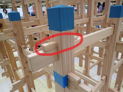 楔がどれかを示す写真