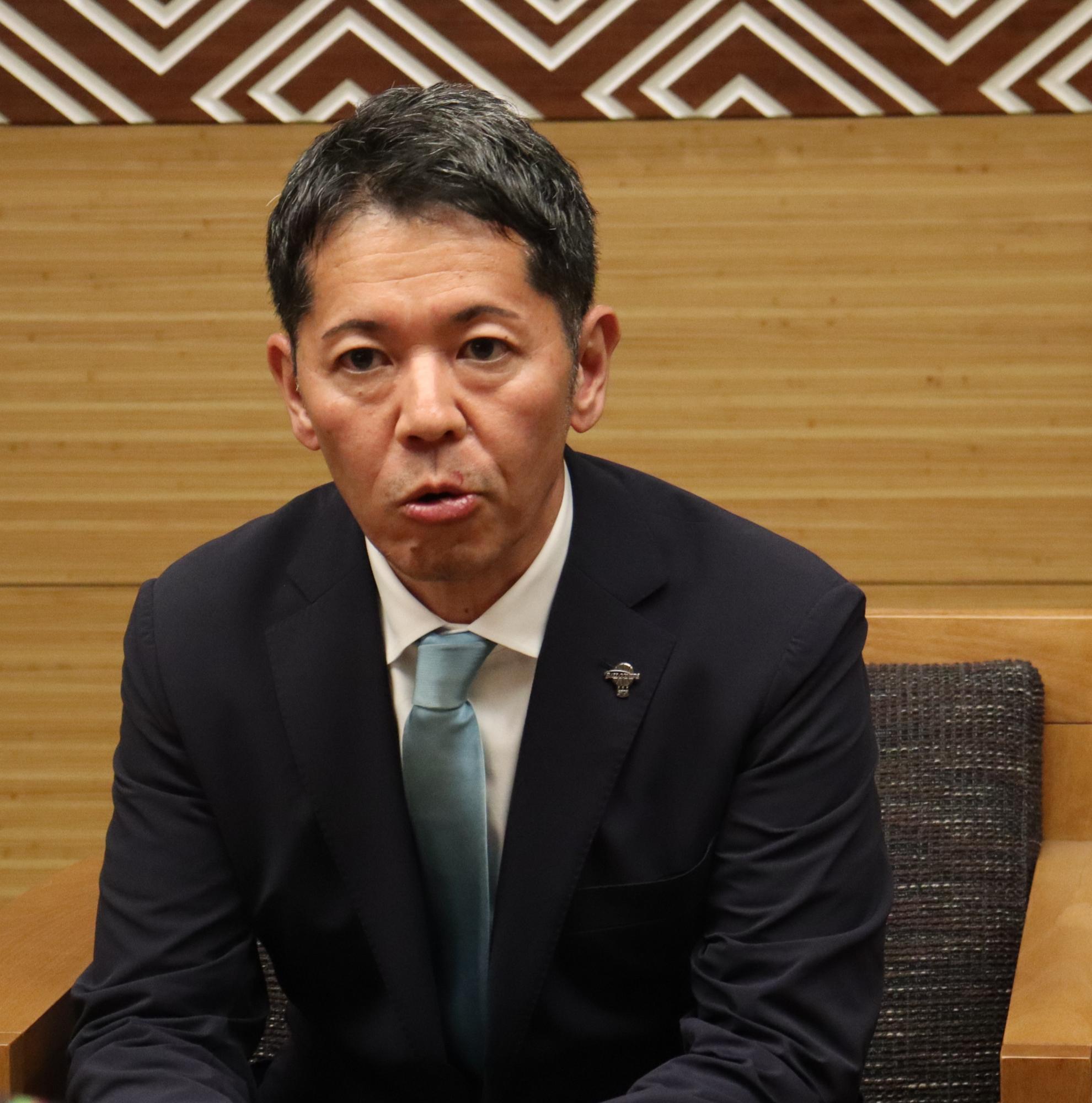 対談中の田畠社長