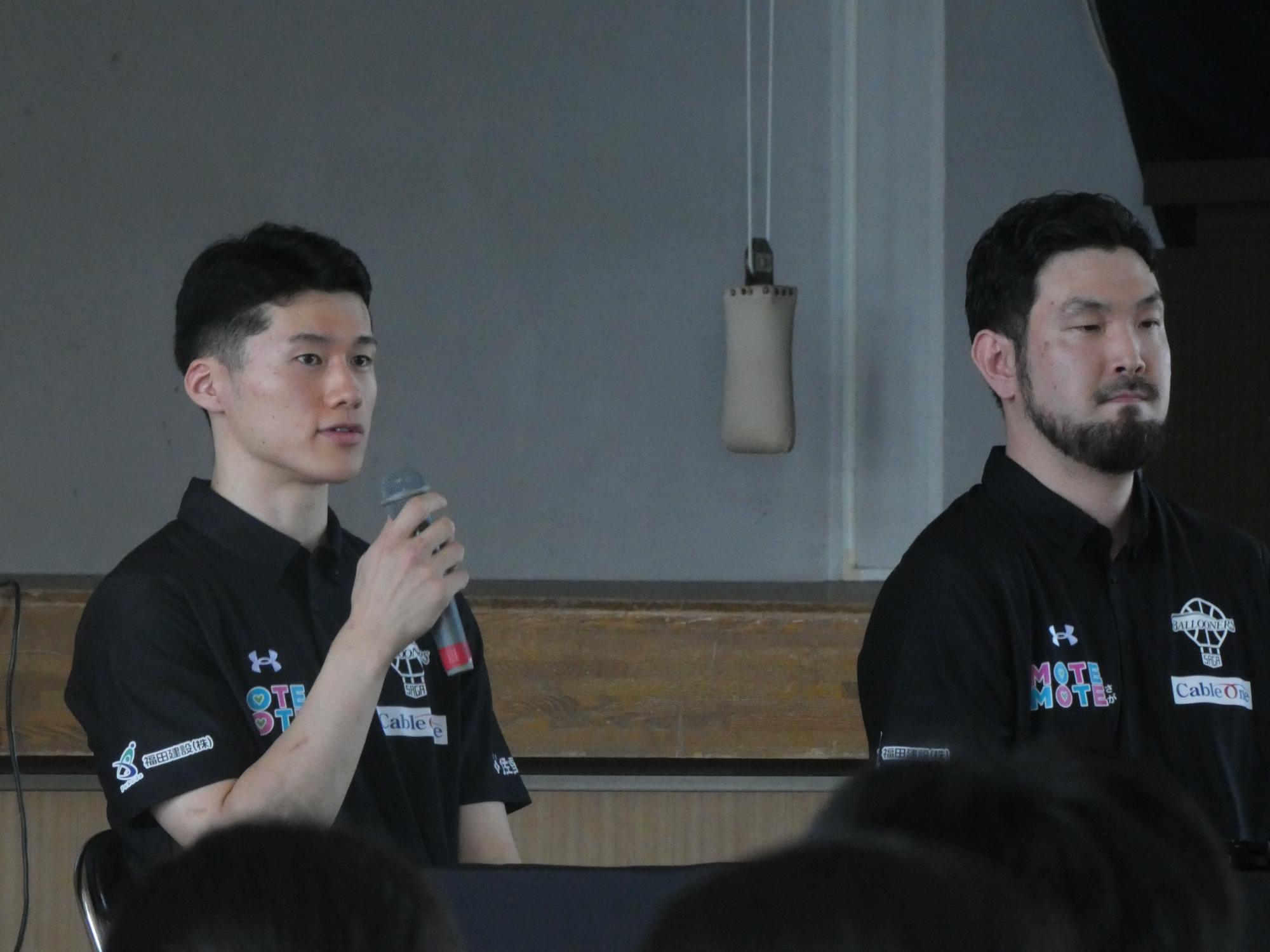 夢を語る角田選手と橋本選手