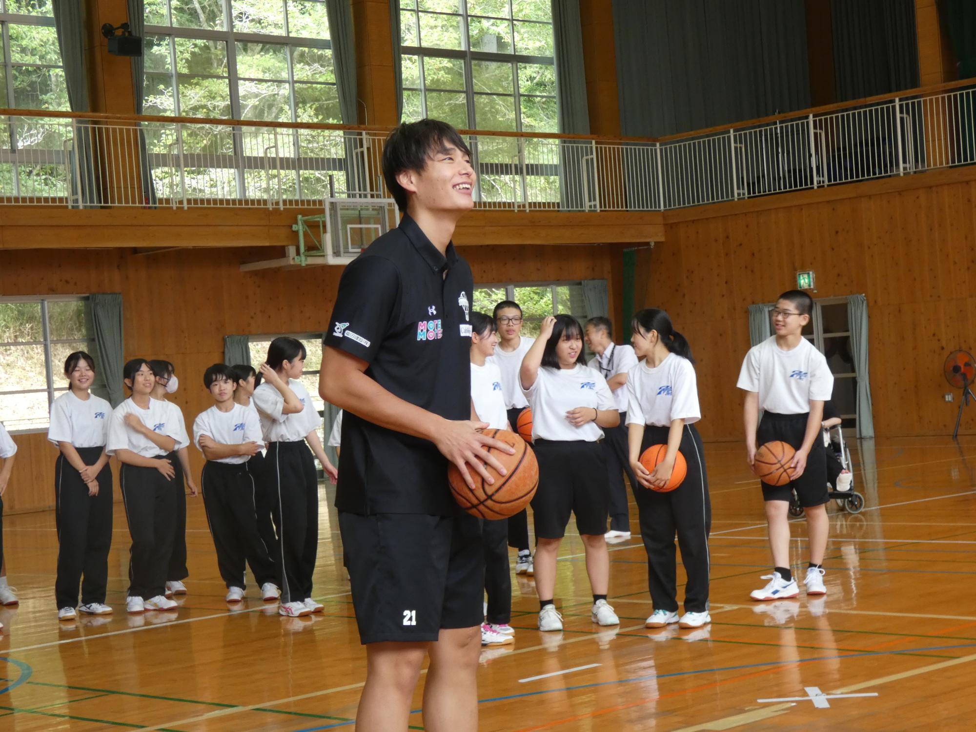 富山選手のシュート