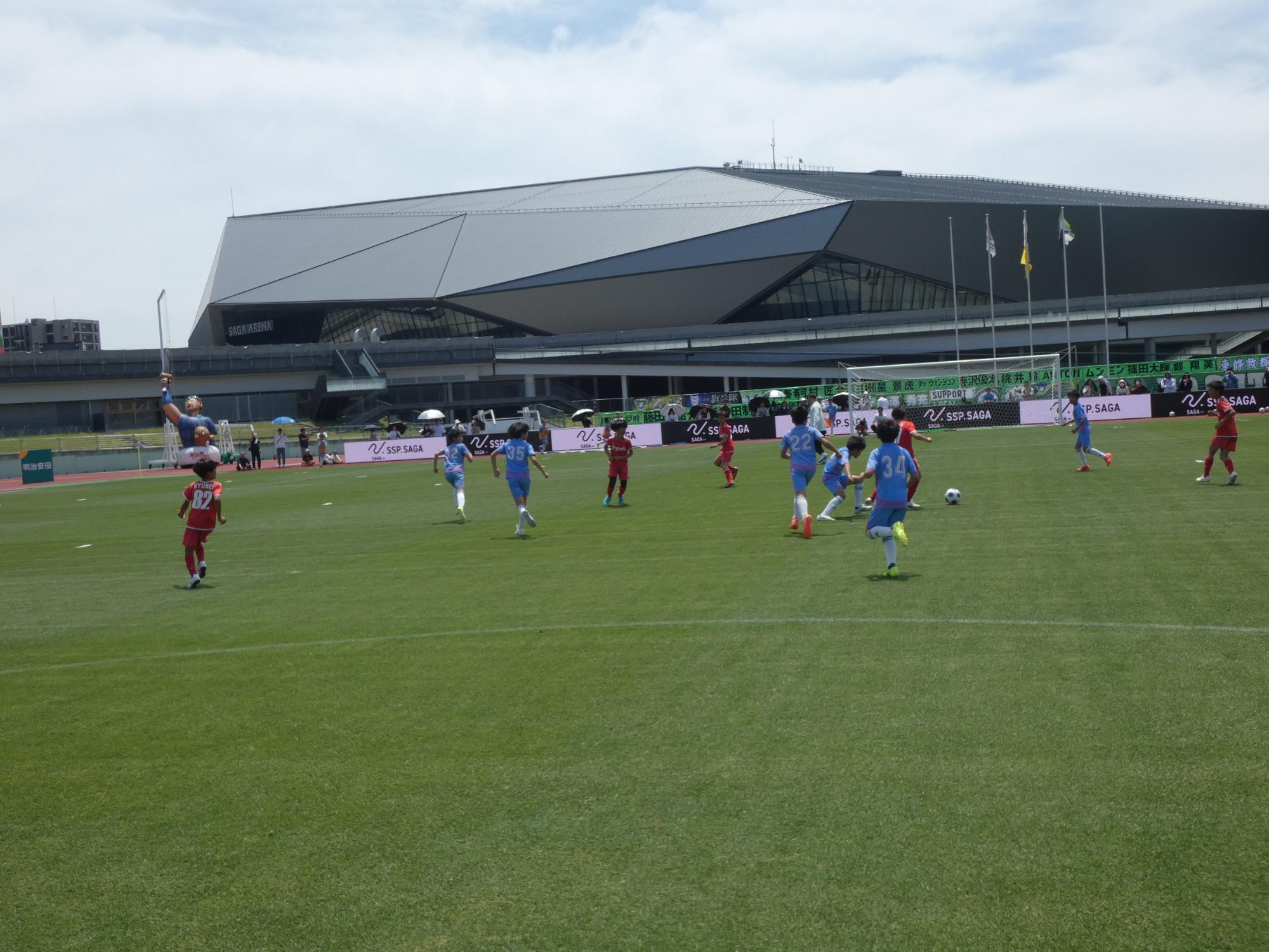 前座試合の様子